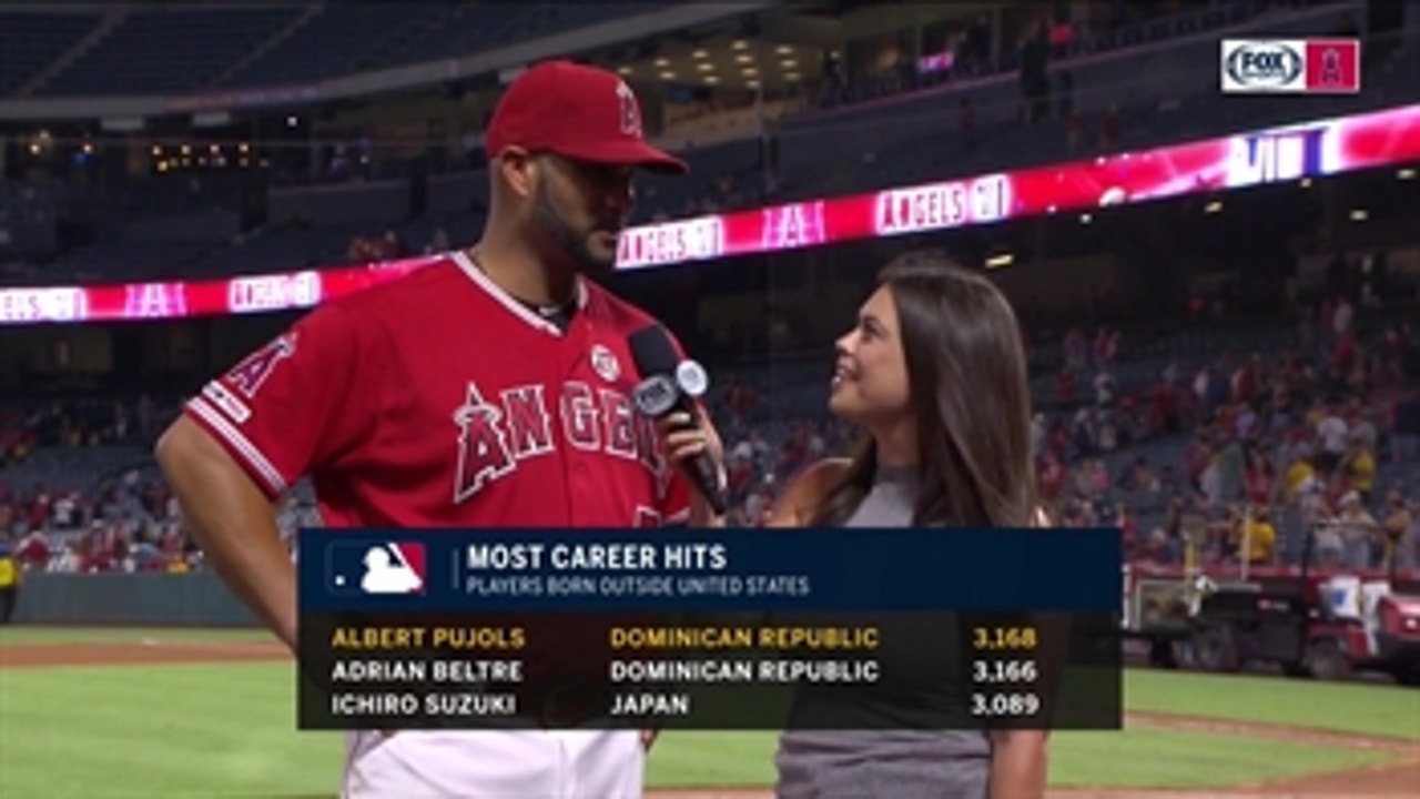 Another milestone in the bag and Albert Pujols is as humble as can be!