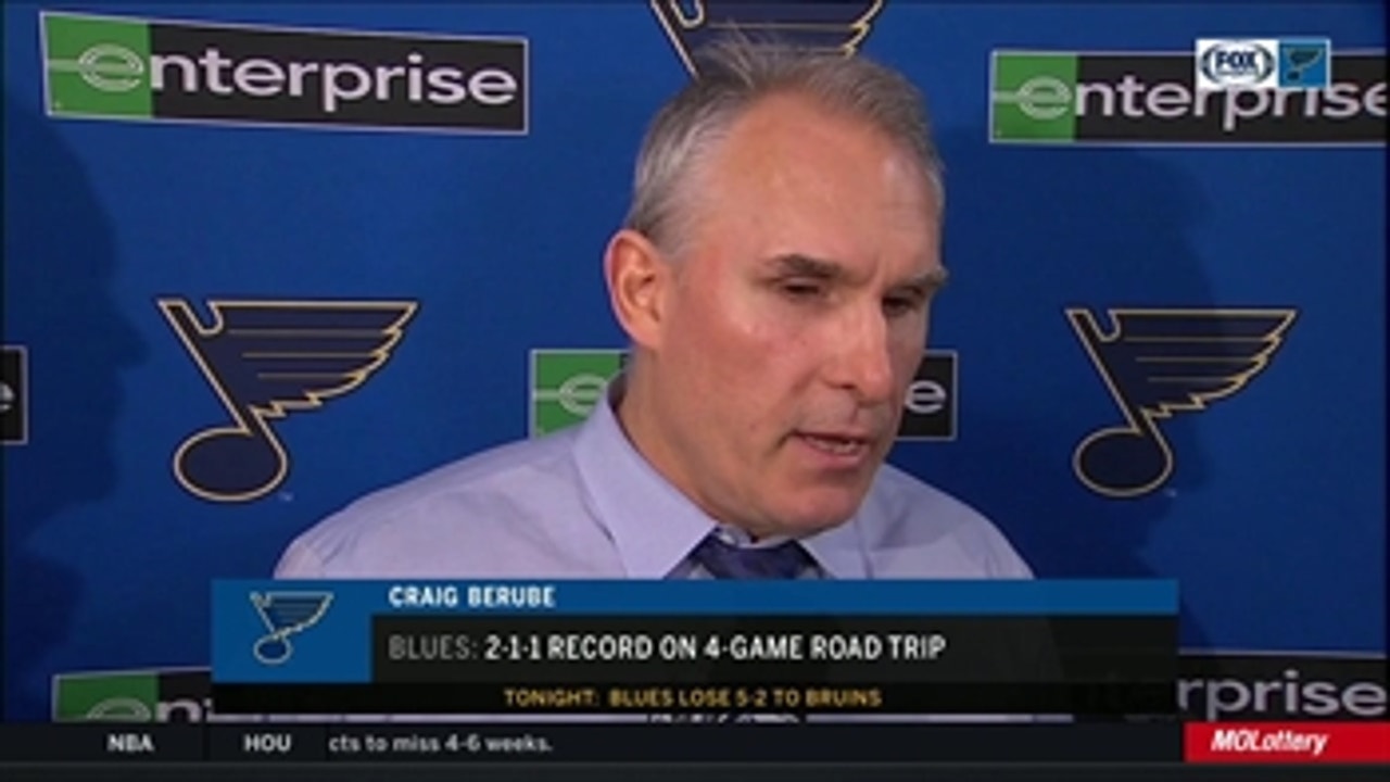 Berube: Blues 'didn't have very good execution' against Bruins