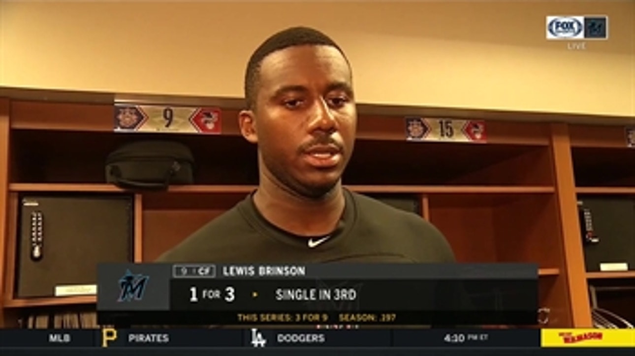 Lewis Brinson assesses Marlins' at-bats in series against Philadelphia