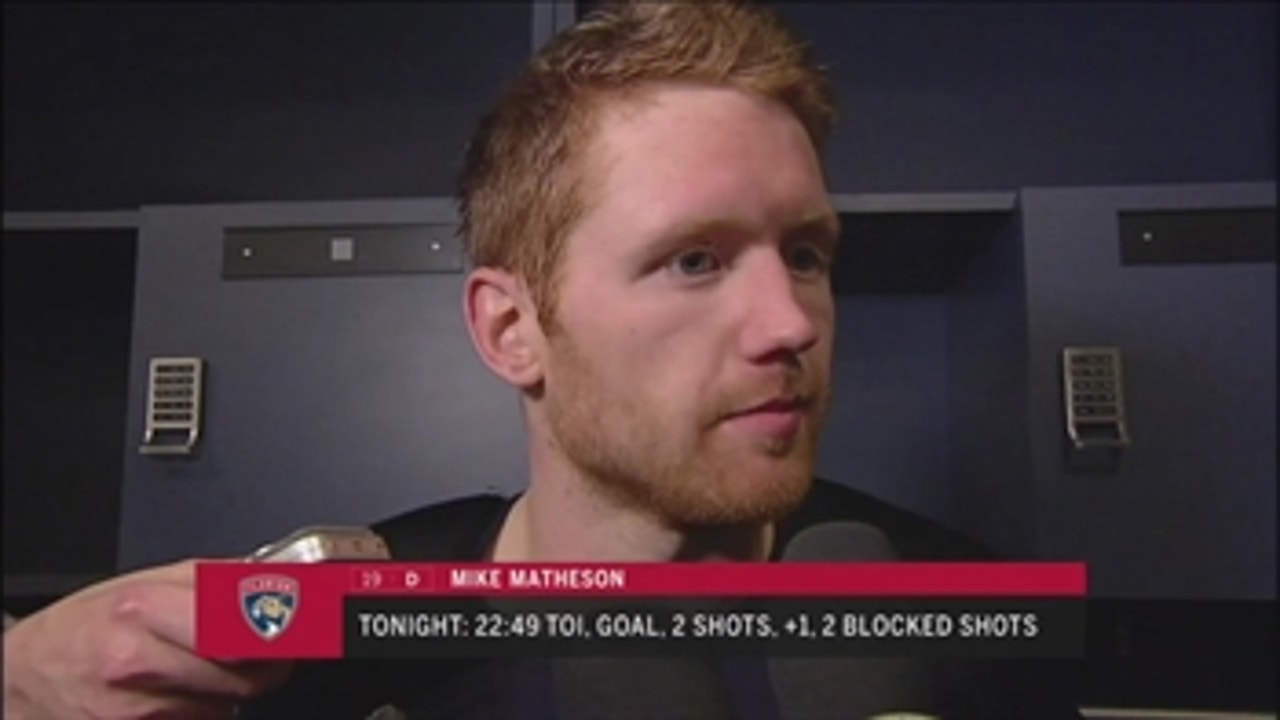 Mike Matheson says Panthers played their 'best game of the year' Tuesday night