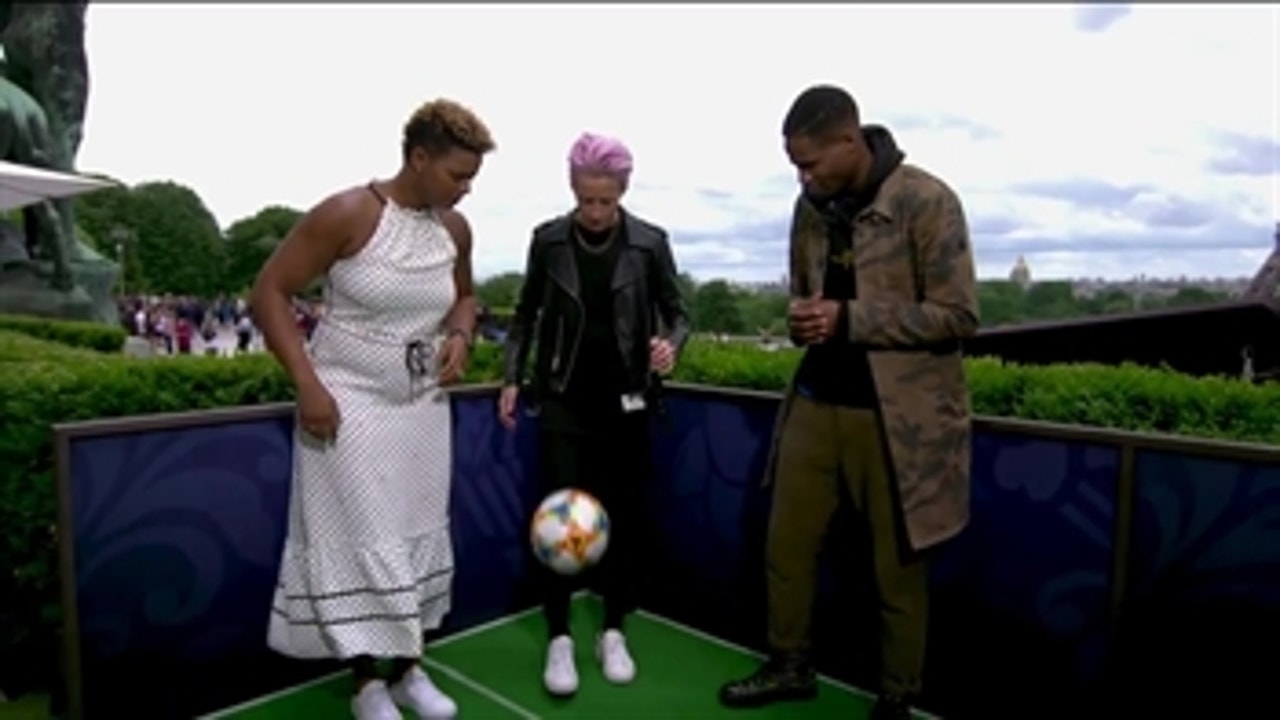 Megan Rapinoe gets in on the Juggle Challenge and challenges other stars