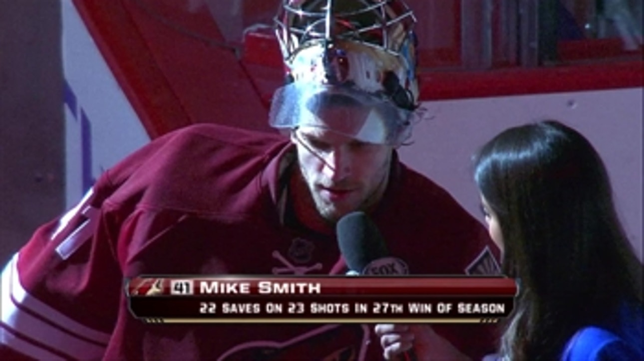 Smith reacts after Coyotes' victory