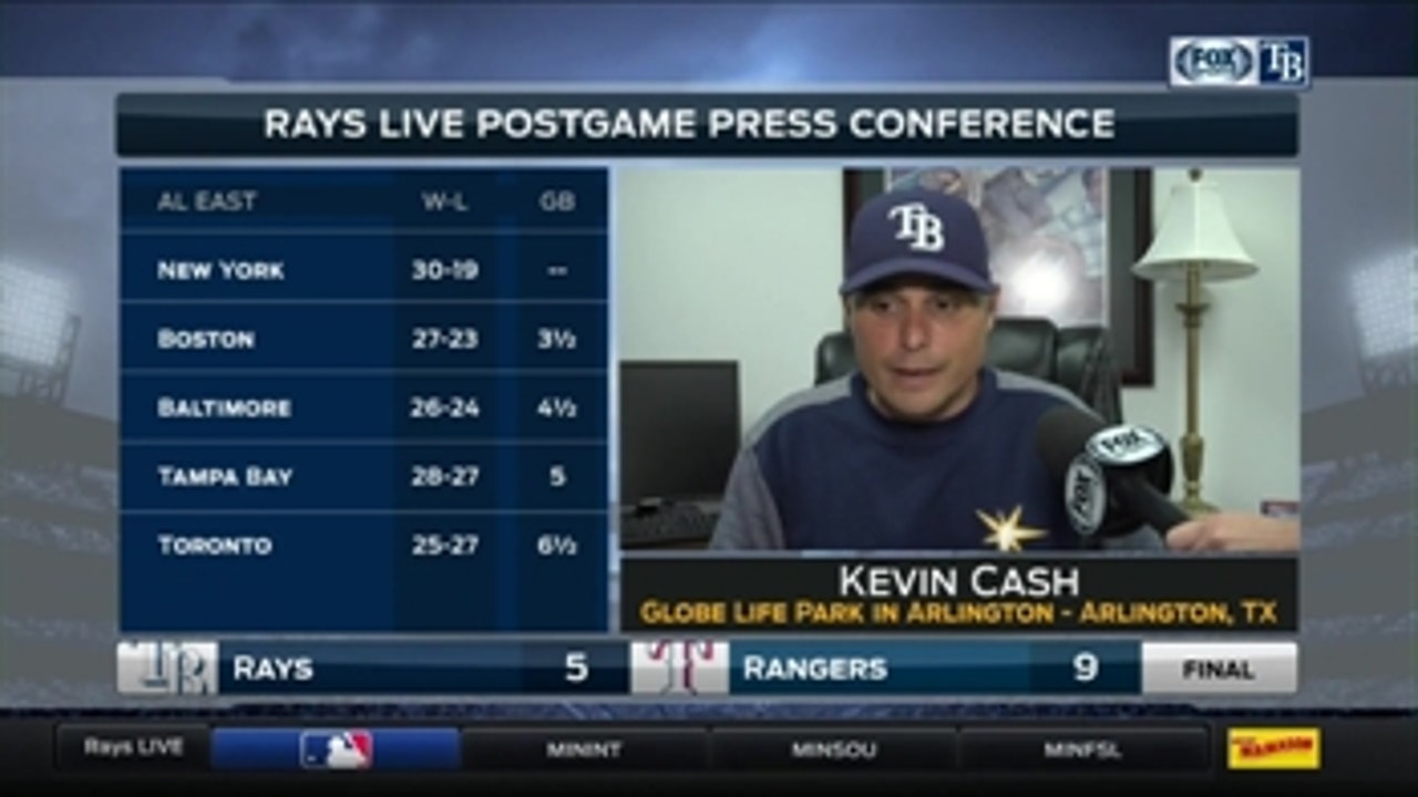 Kevin Cash liked Rays' effort after being in distress early