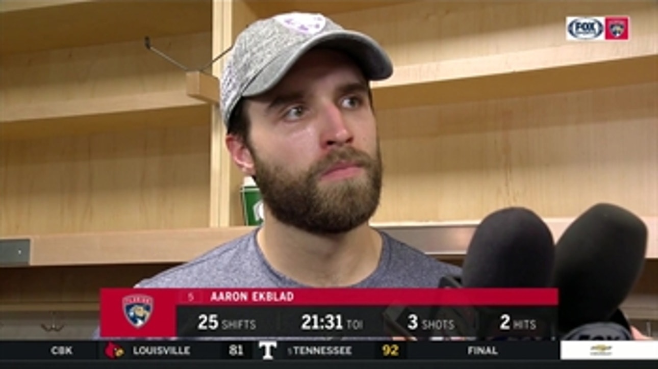 Aaron Ekblad on how the Panthers must clean things up headed into December.