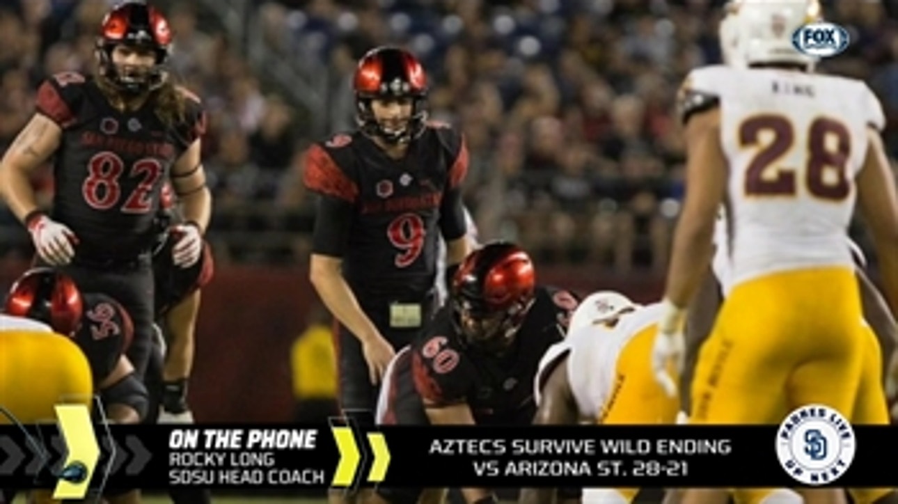 Aztecs coach Rocky Long talks about victory over Arizona State