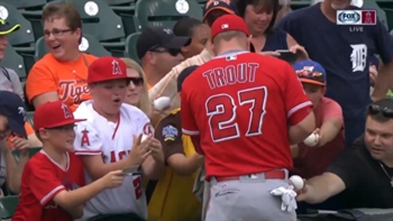 This young Los Angeles Angels fan's reaction to meeting Mike Trout is why we love sports