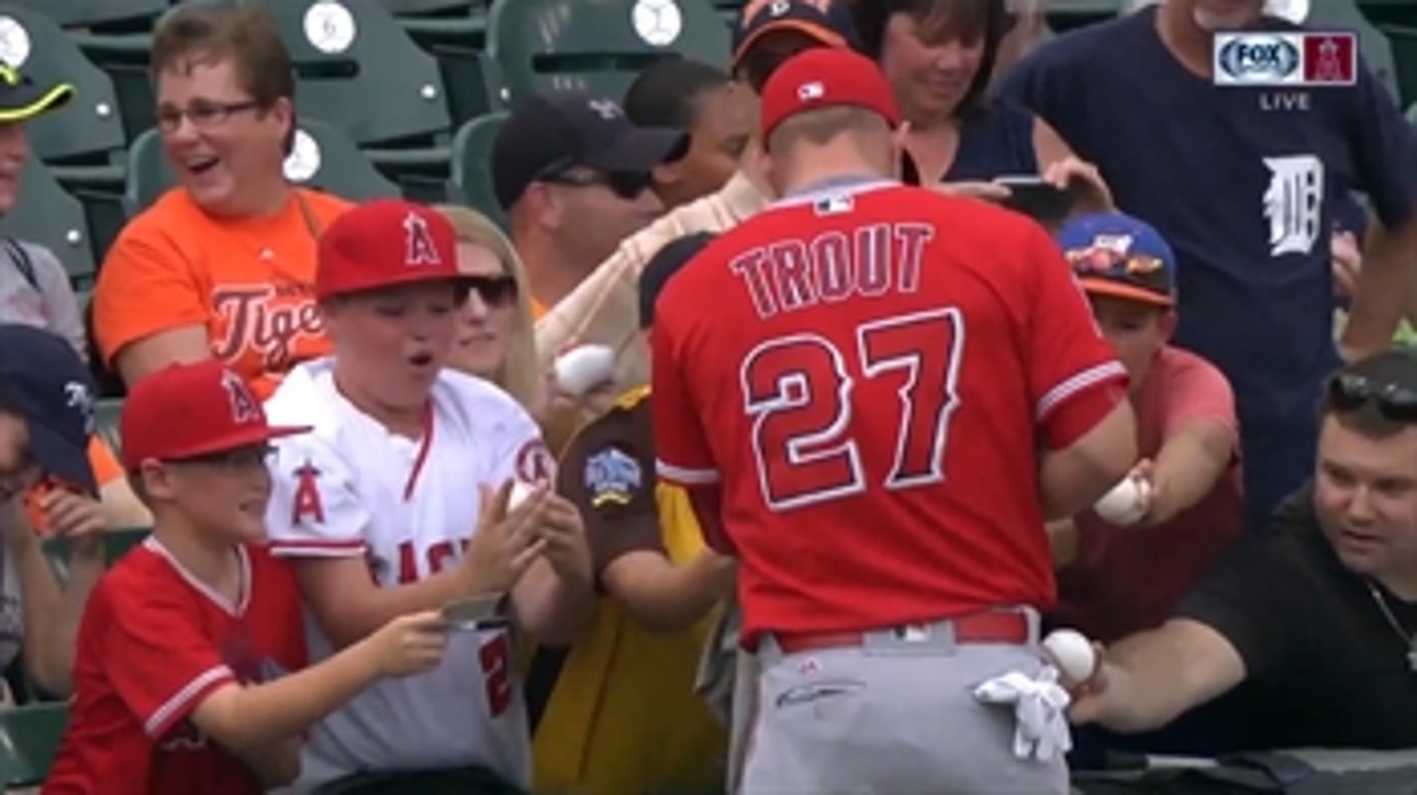 This young Los Angeles Angels fan's reaction to meeting Mike Trout is why we love sports