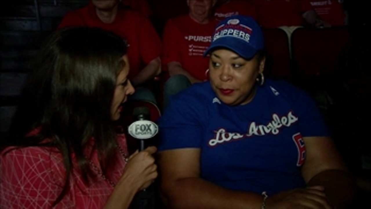 Jill Painter Lopez chats with DeAndre Jordan's mother, Kimberly