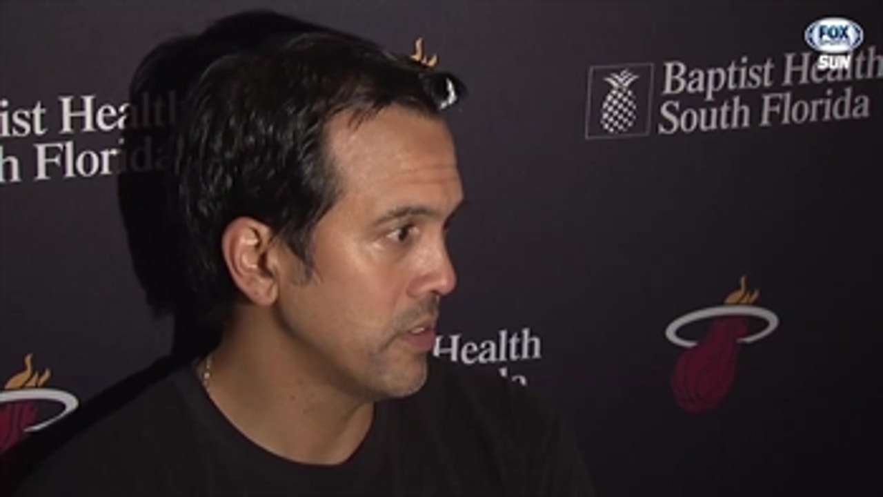 Spoelstra talks about the adjustments the Heat are making without Hassan Whiteside
