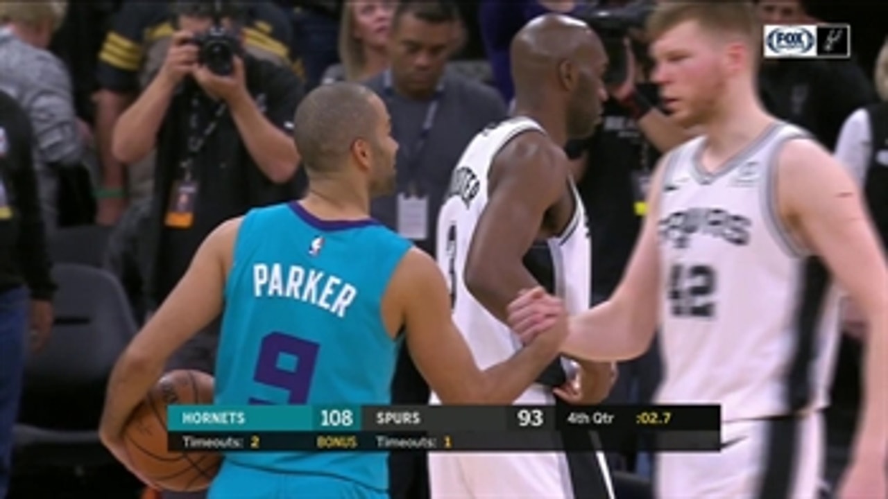 WATCH: Tony Parker receives Standing Ovation in Final seconds