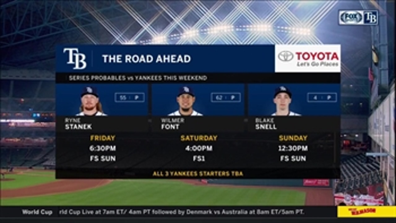 Rays begin series vs. Yankees with Ryne Stanek, bullpen day