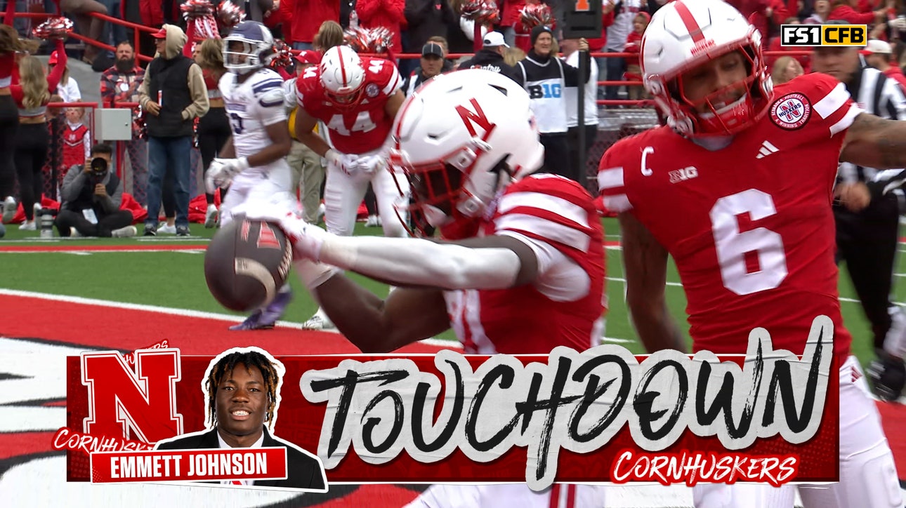 Emmett Johnson runs for nine-yard TD, giving Nebraska lead over Northwestern
