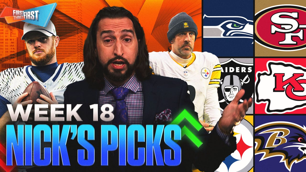 Nick Wright unveils a SURPRISING Week 18 underdog 👀 Seahawks highlight Nick's Picks | First Things First