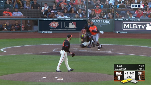 Jeremiah Jackson's late double adds to Orioles' lead over Giants