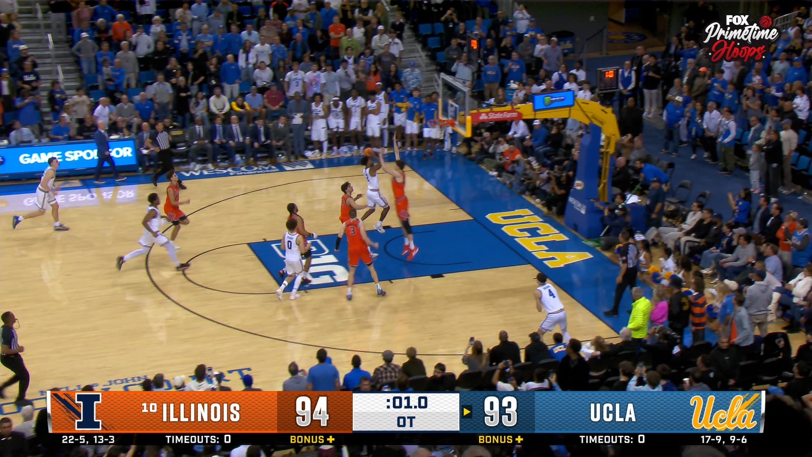 Donovan Dent Goes Coast-to-Coast for BUZZER-BEATING Layup, UCLA Stuns No. 10 Illinois 95–94