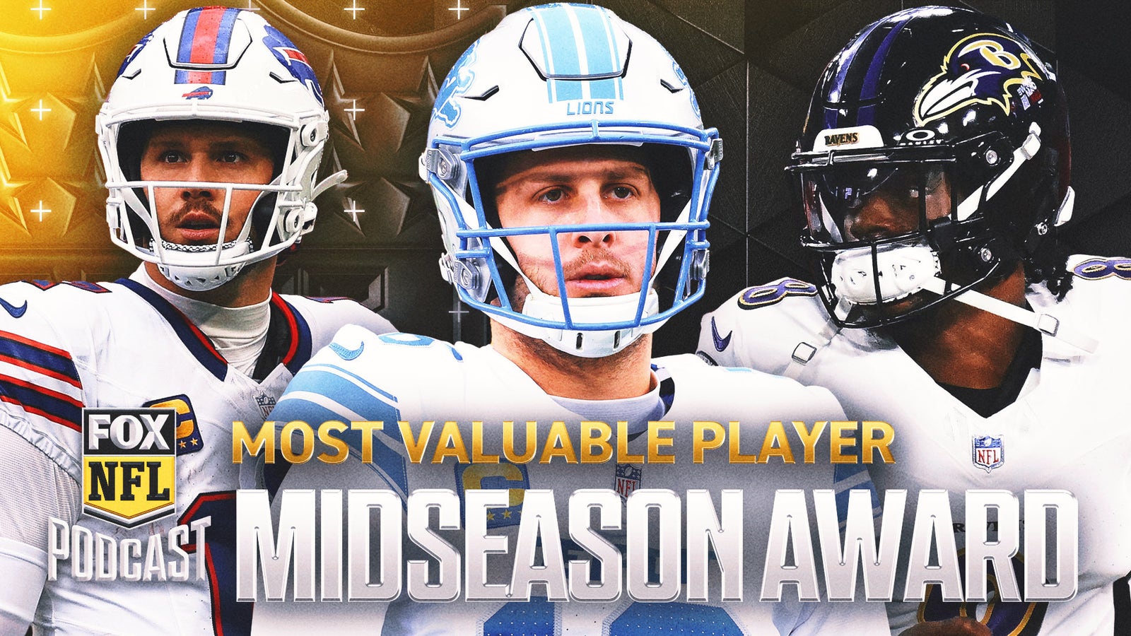 Jared Goff, Lamar Jackson and Josh Allen headline the midseason MVP award