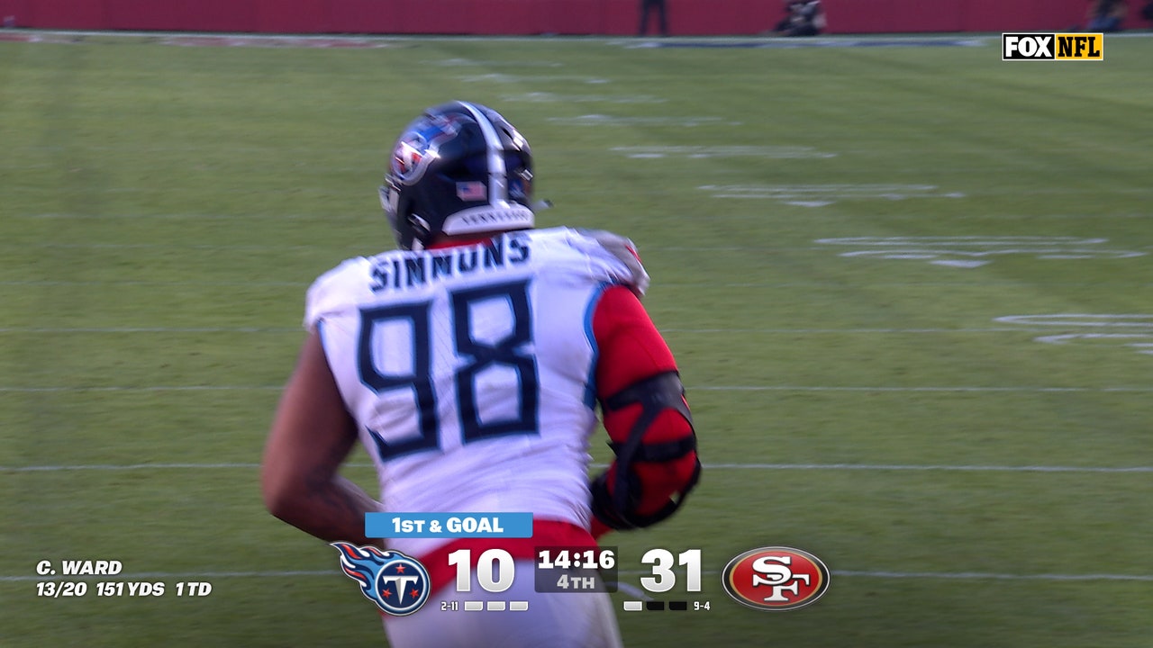 Titans' Jeffery Simmons catches his second career TD, trimming deficit against the 49ers