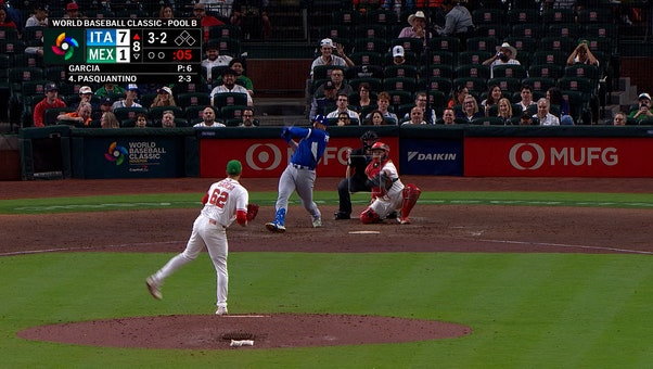 Italy’s Vinnie Pasquantino hits third homer against Mexico, becoming first player in WBC history to have three HR game