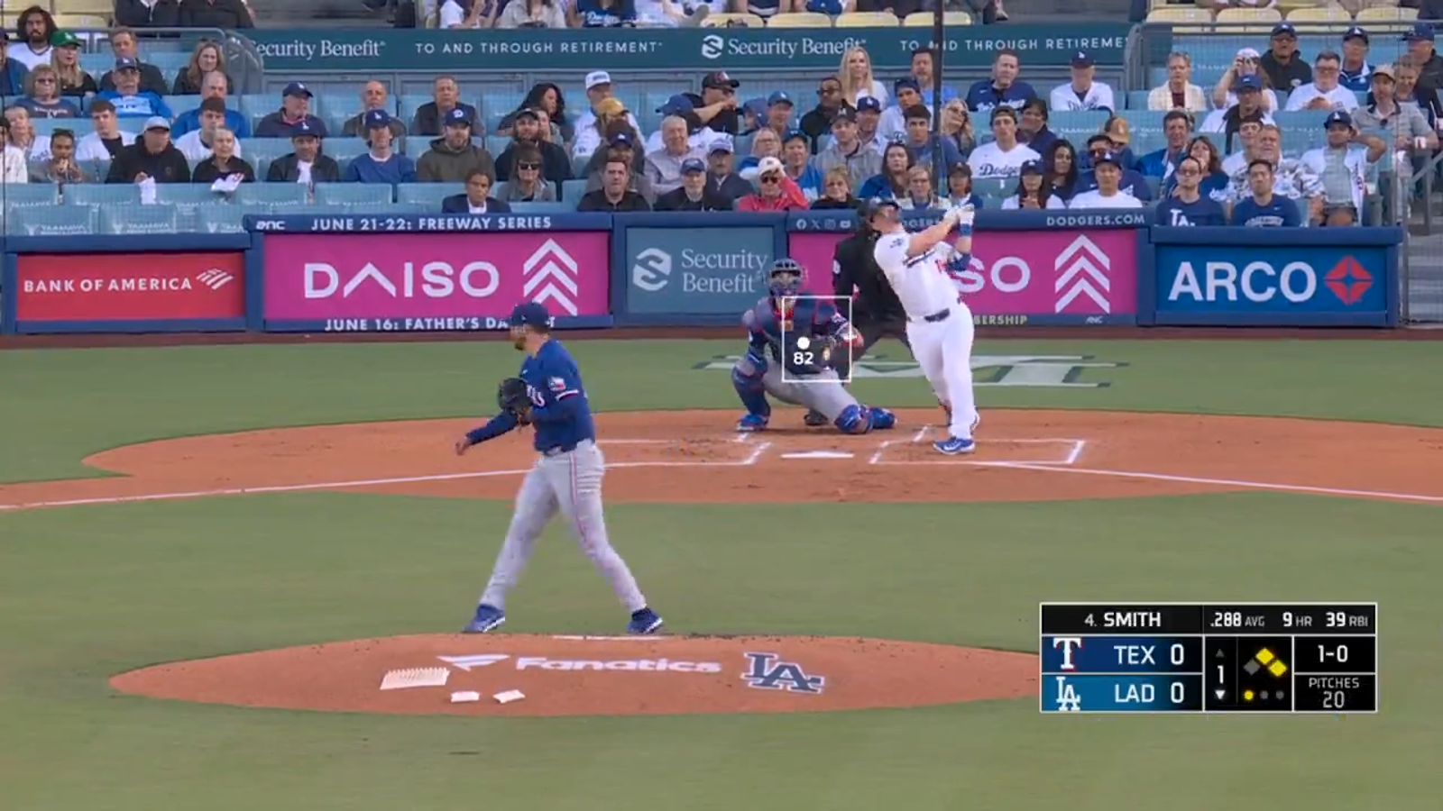 Will Smith CRUSHES a three-run homer as Dodgers grab early 3-0 lead over Rangers