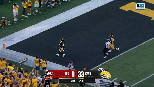 Iowa's Evan James returns punt 77 yards for touchdown, extending lead over Northern Illinois