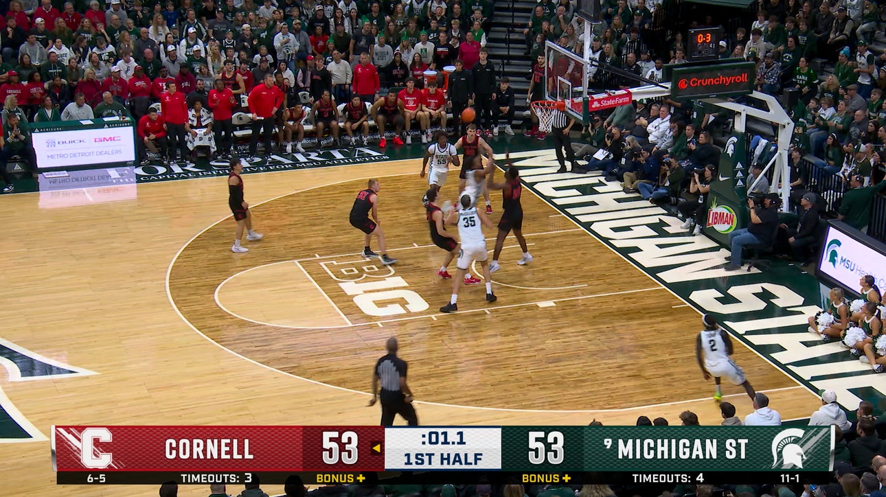 Jeremy Fears goes coast to coast for buzzer-beating floater, giving Michigan State the lead over Cornell
