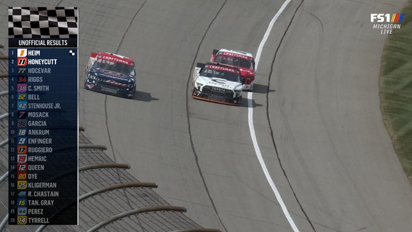 FINAL LAPS: Corey Heim holds off Kaden Honeycutt for first win at Michigan International Speedway 🏁 NASCAR on FOX