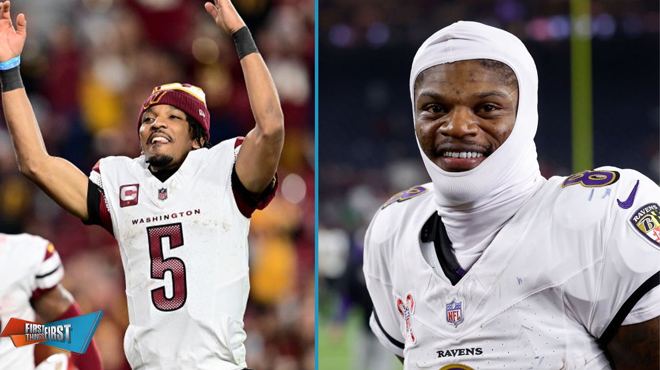 Jayden Daniels, Lamar Jackson move up the Divisional Round's Mahomes Mountain | First Things First