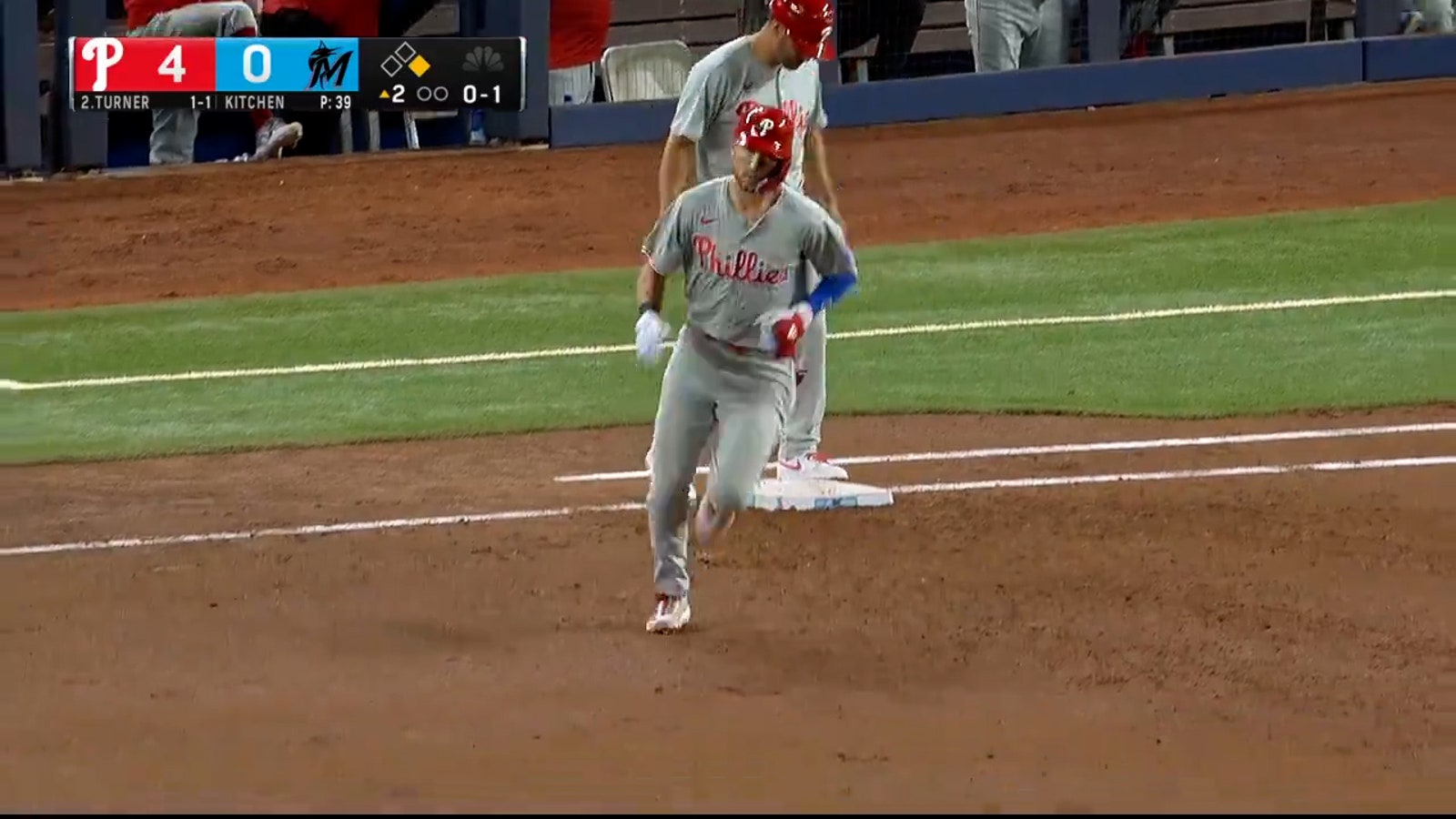 Trea Turner crushes a two-run homer, extending Phillies' lead over Marlins