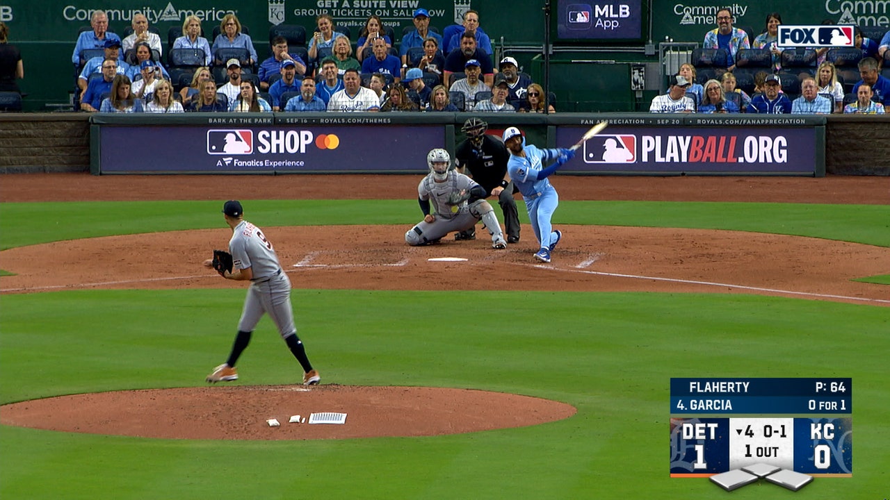 Maikel Garcia's home run ties up the game for Royals vs. Tigers 