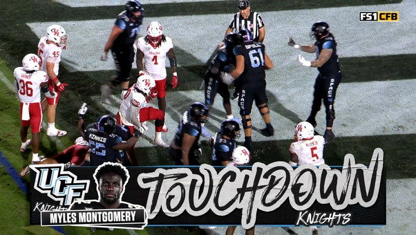 Myles Montgomery rushes up the middle for 1-yard TD, extending UCF's lead over Houston