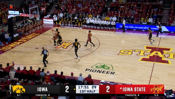 Iowa State's Blake Buchanan steals in-bound pass and finishes fastbreak dunk vs. Iowa