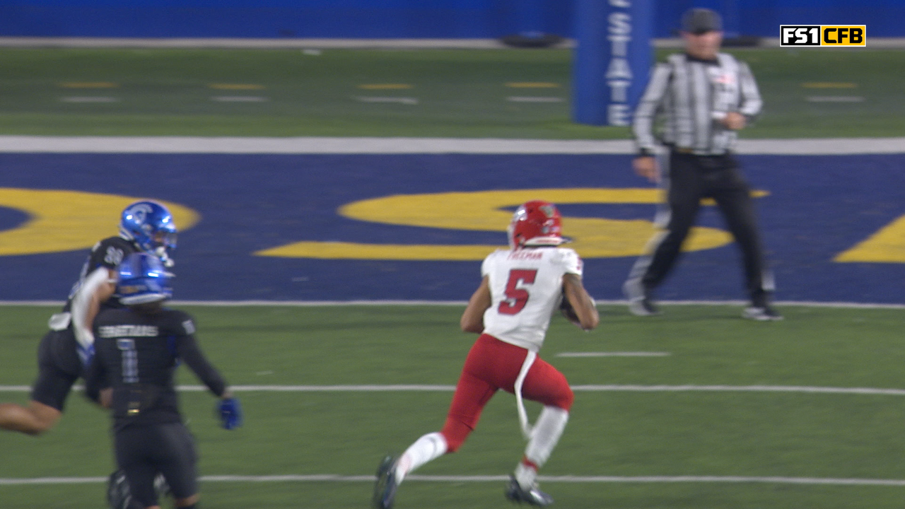 Fresno State's E.J. Warner throws 37-yard TD to Josiah Freeman, extending lead over San Jose State