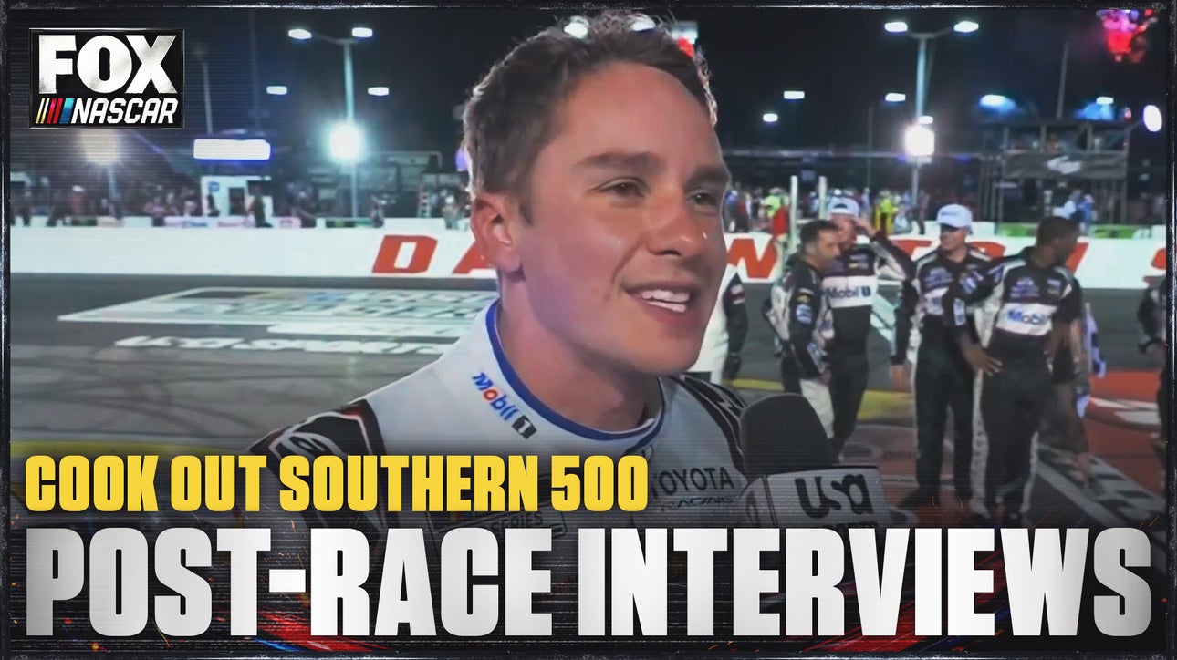 POST-RACE INTERVIEWS: Christopher Bell, Ty Gibbs, Denny Hamlin & more from Cook Out Southern 500 🎤