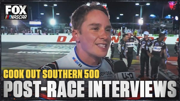POST-RACE INTERVIEWS: Christopher Bell, Ty Gibbs, Denny Hamlin & more from Cook Out Southern 500 🎤