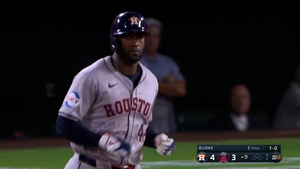 Astros' Yordan Álvarez smashes his 33rd long ball of the year, a solo shot against the Angels