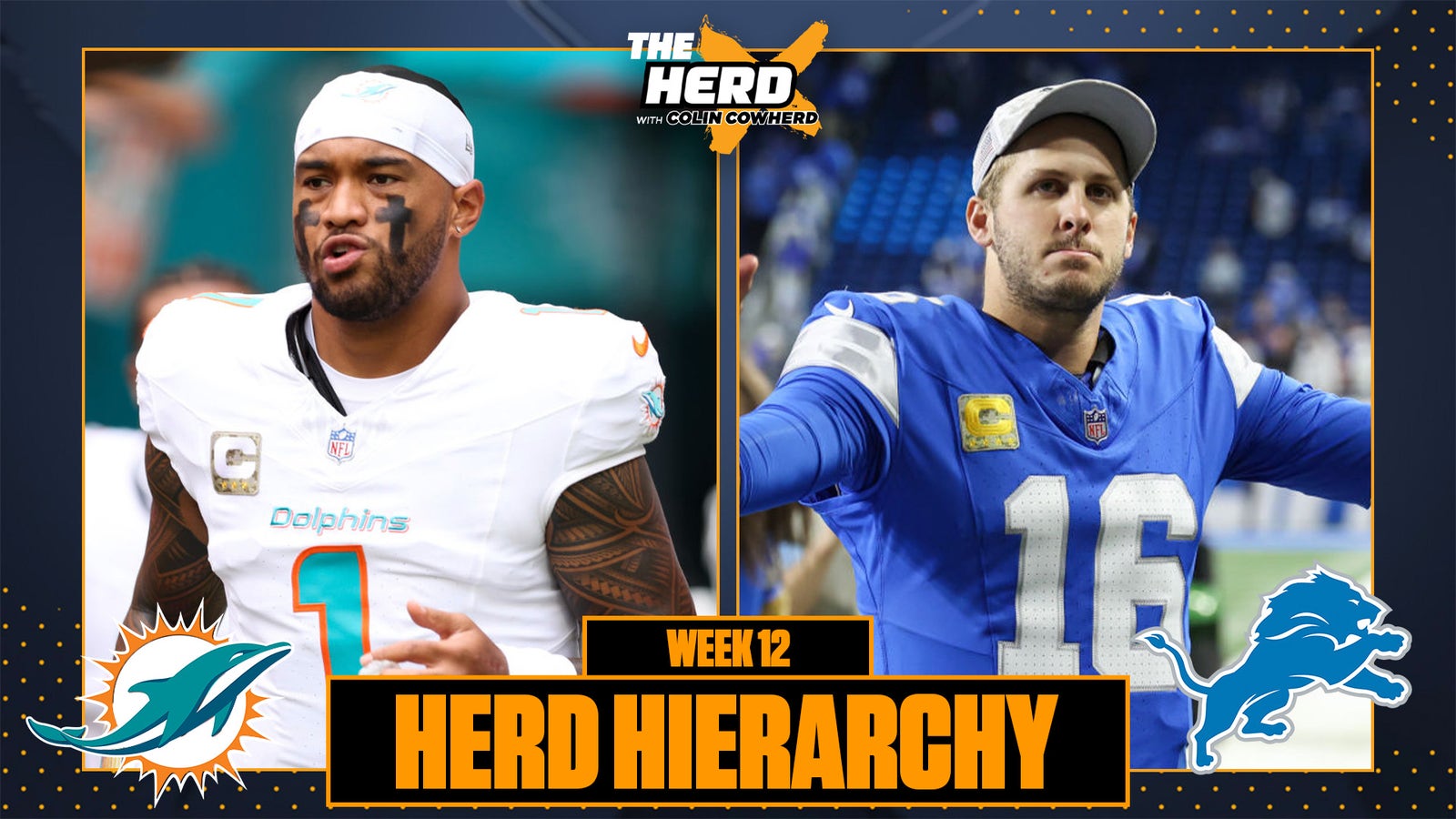 Herd Hierarchy: Dolphins swim to Colin's Top 10, Lions make giant leap in Week 12 | The Herd