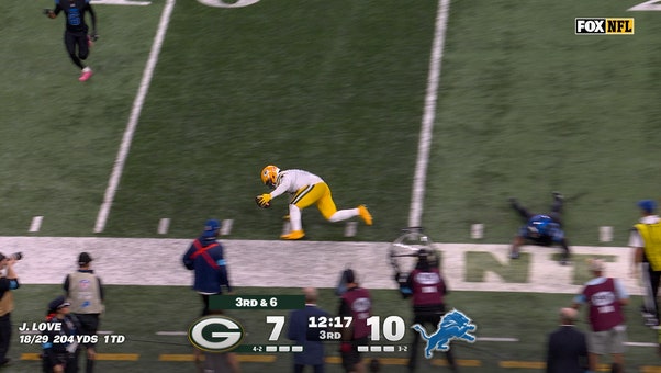 Jordan Love finds Josh Jacobs for 25-yard TD, giving Packers lead over Lions | NFL Highlights