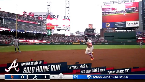 Ronald Acuña Jr. crushes a leadoff home run, giving Braves an early lead over Mets