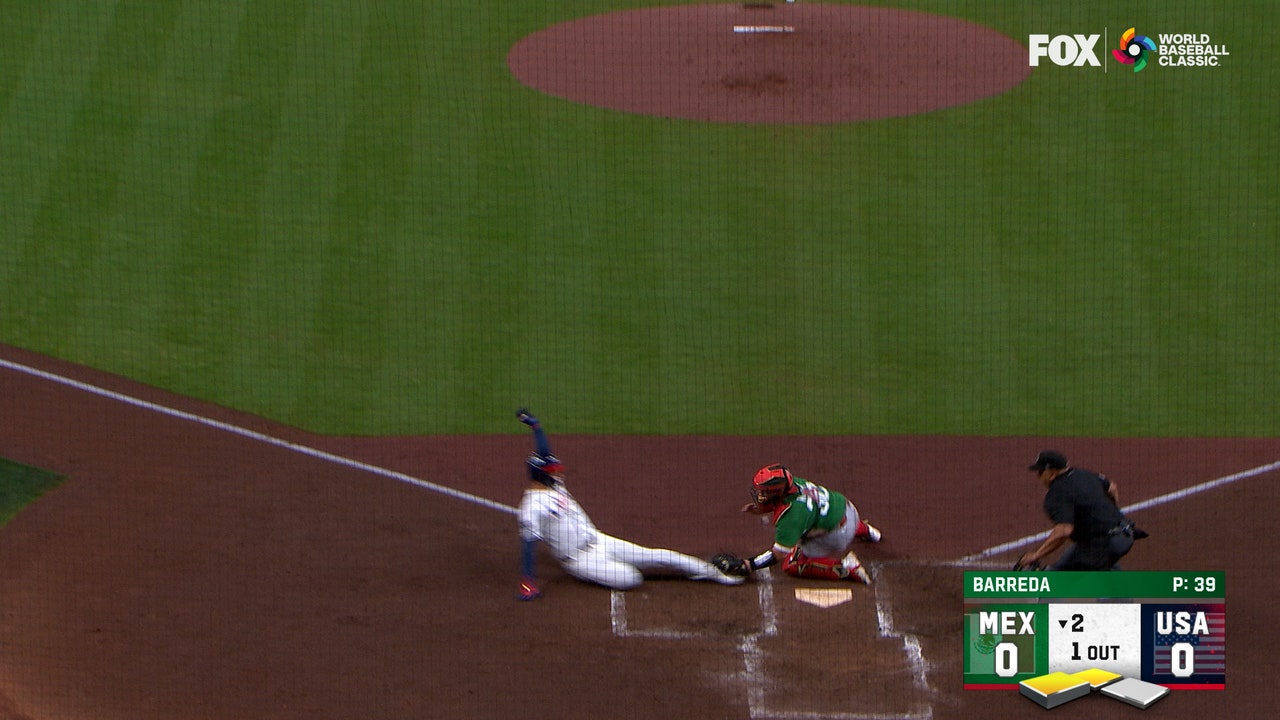 Mexico executes incredible relay throw to get United States' Roman Anthony out at plate, keeping game tied