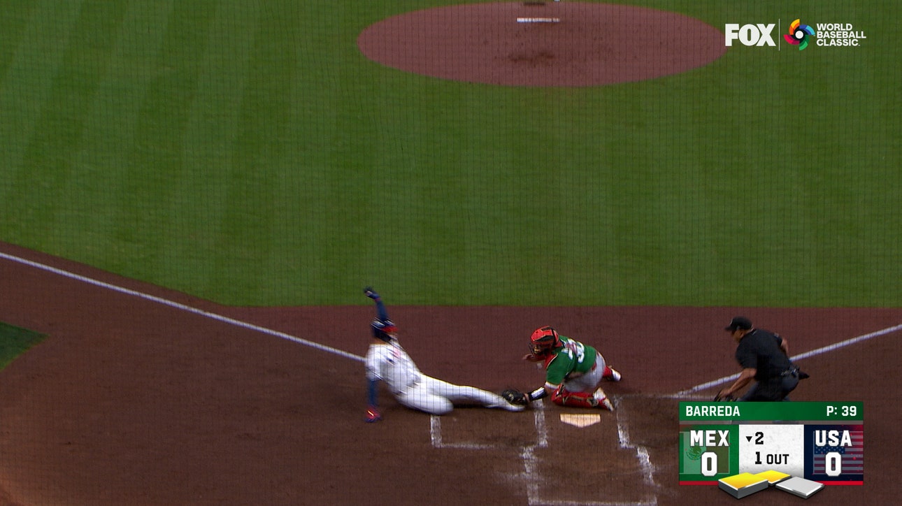 Mexico executes incredible relay throw to get United States' Roman Anthony out at plate, keeping game tied