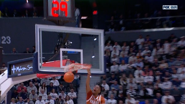 Texas' Simeon Wilcher steals and throws down TOUGH dunk against UConn