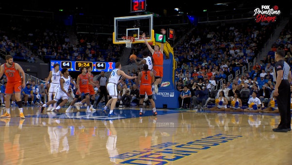 Donovan Dent drives to hoop and finishes with layup to give UCLA lead over Illinois