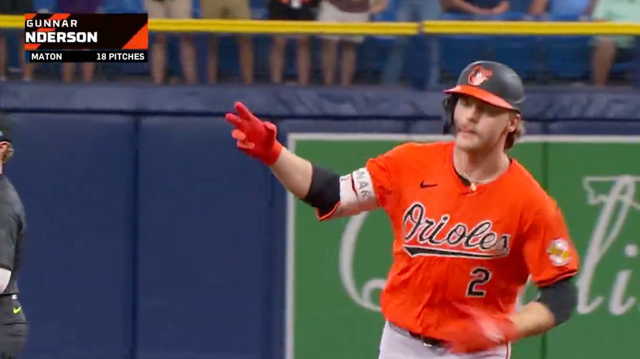 Orioles' Gunnar Henderson laces his 20th homer of the year against the Rays