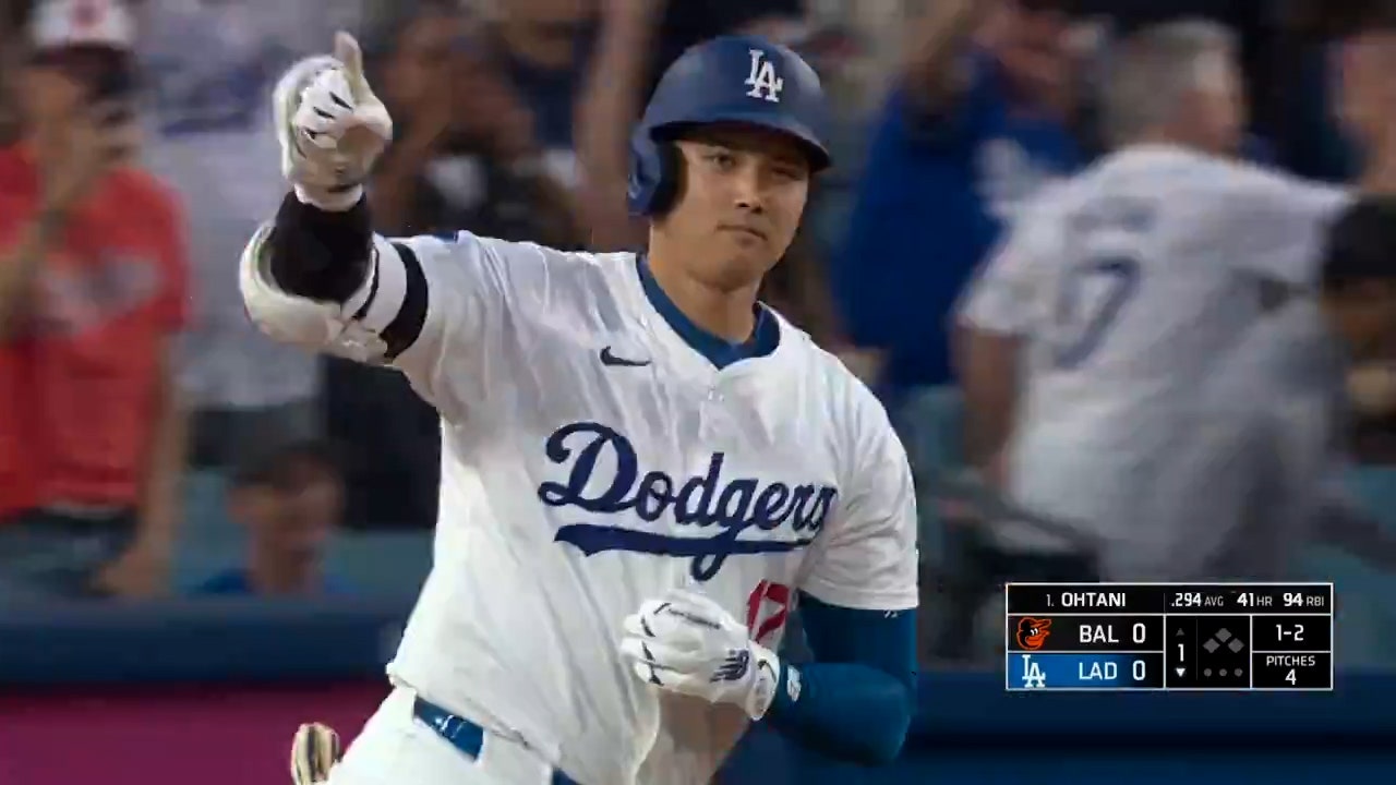 Shohei Ohtani crushes a leadoff home run to give Dodgers an early lead over Orioles