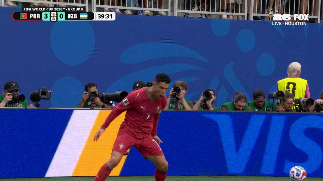 Cristiano Ronaldo nets second goal in first half, extending Portugal's lead over Uzbekistan | 2026 FIFA World Cup™