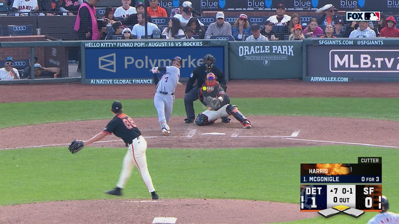 Tigers score SIX runs in 7th inning to extend lead over Giants