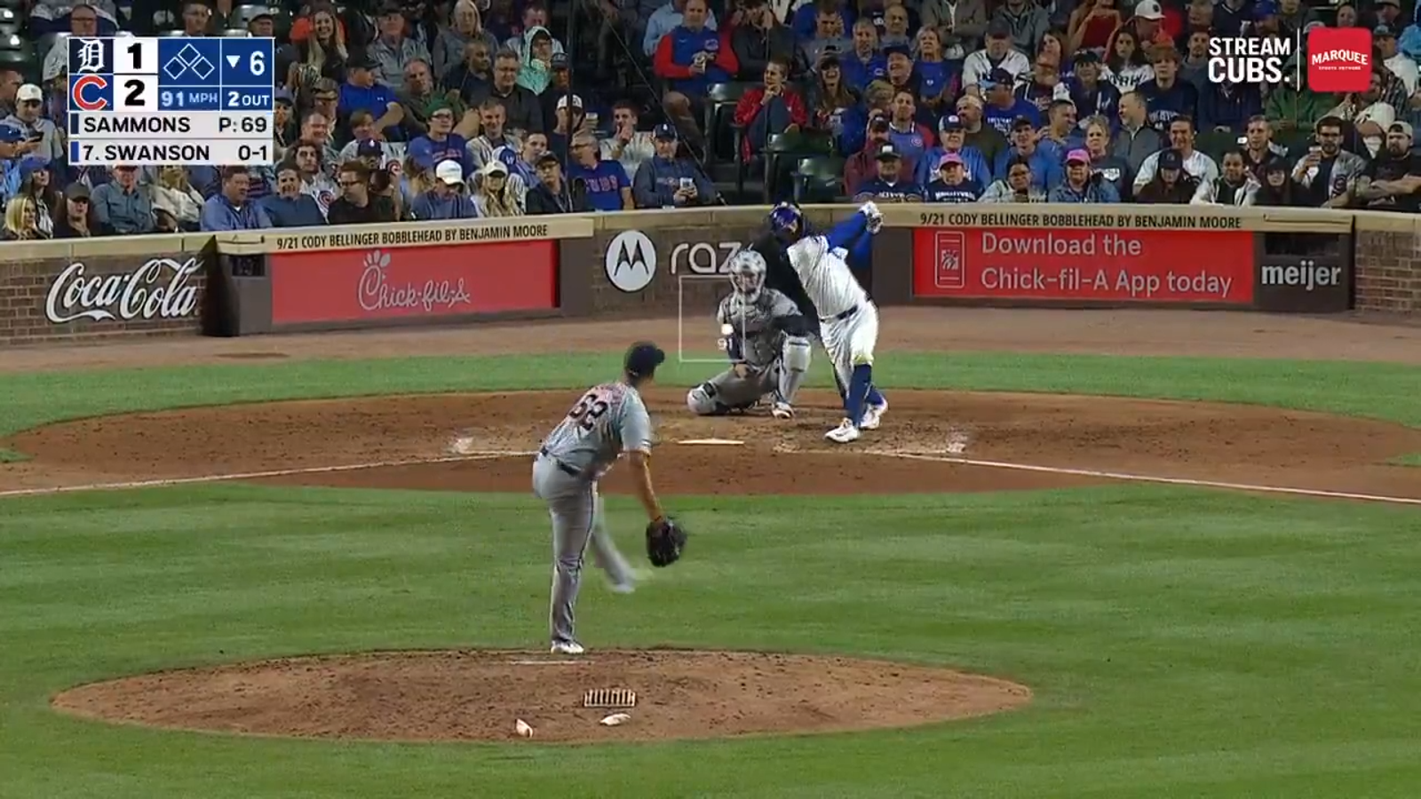 Dansby Swanson goes yard, Cubs grab 3-1 lead over Tigers