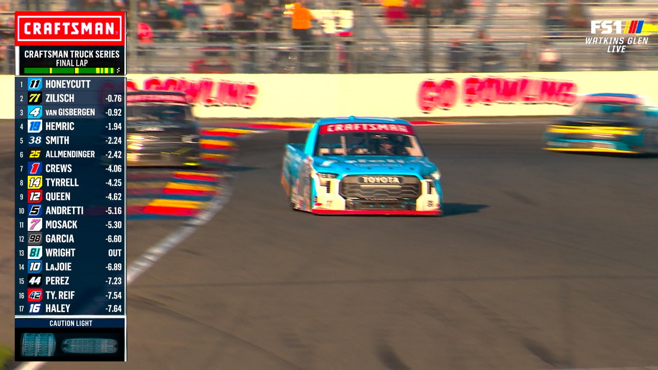 FINAL LAPS: Kaden Honeycutt picks up his first Truck Series win at the Bully Hill Vineyards 176 at The Glen in OT 🏁 NASCAR on FOX