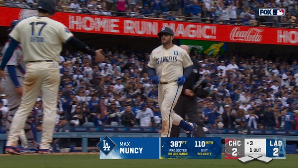 Dodgers' Max Muncy hits two run home run, tying up game against Cubs