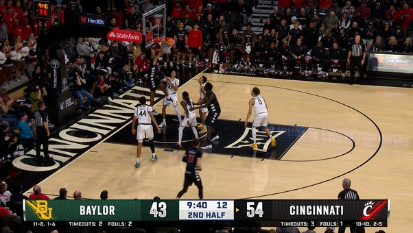 Baba Miller sinks a second-chance dunk, extending Cincinnati's lead over Baylor